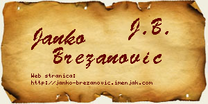 Janko Brezanović vizit kartica